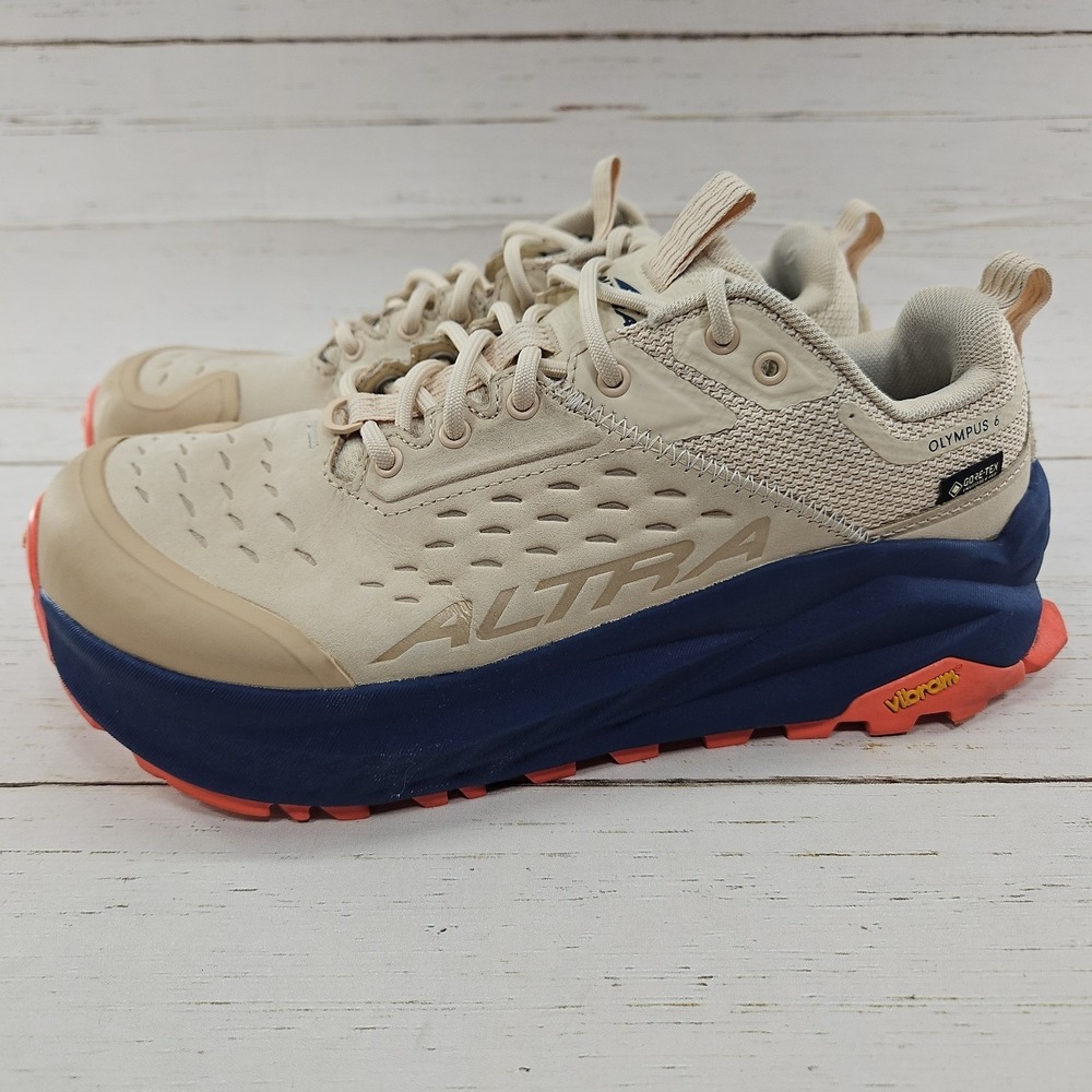 Altra Olympus 6 Womens 8.5 Tan Sand Trail Running Shoes Gore Tex Hiking Sneakers